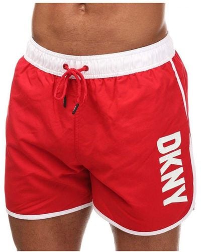 DKNY Men's Aruba Swim Short In Red - Rood