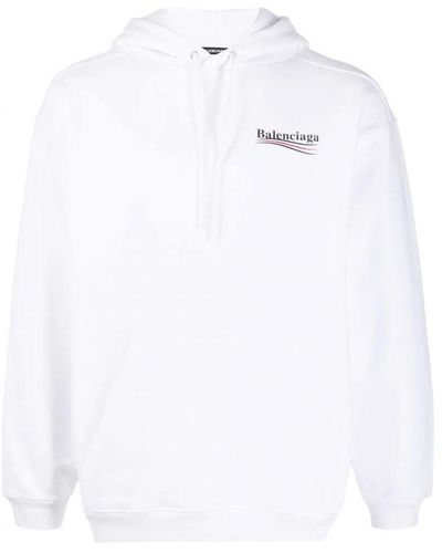 Balenciaga Political Campaign Logo Hoodie - White