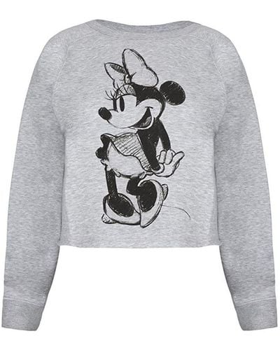 Disney Minnie Mouse Sketch Crop Sweatshirt (grijs)