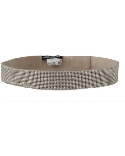 Dolce & Gabbana Crystal Snap Button Belt Cotton - Grey