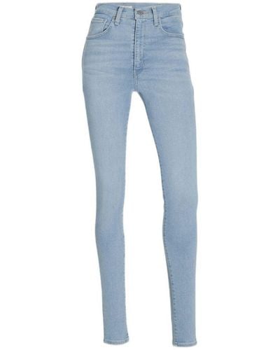 Levi's Levi's Mile High High Waist Super Skinny Jeans Light Indigo Worn In - Blauw