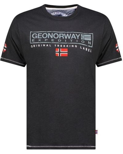GEOGRAPHICAL NORWAY Short Sleeve T-Shirt Sy1311Hgn - Black