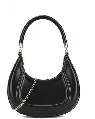 Where's That From 'Ember' Top Handle Bag With Golden Chain Strap Detail - Black