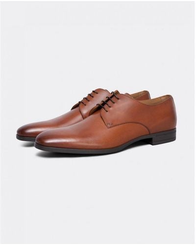 BOSS Boss Kensington Leather Derby Shoes With Rubber Sole Nos - Brown