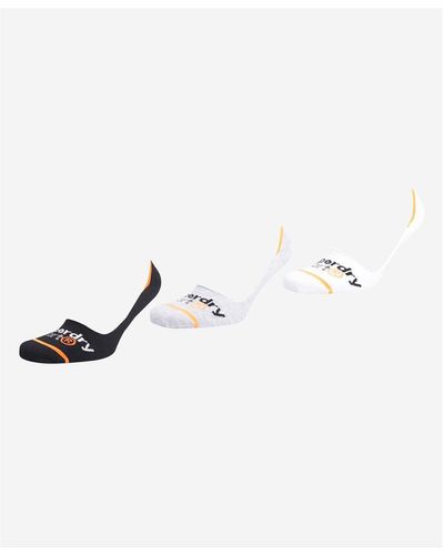 Superdry Sport Coolmax Invisible Socks 3 Pack - White