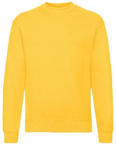 Fruit Of The Loom Classic 80/20 Set-In Sweatshirt (Sunflower) - Yellow