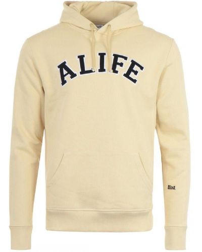 Alife Collegiate Cream Hoodie Cotton - Natural