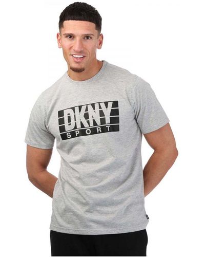 DKNY Stamp T-shirt Voor , Zilver - Wit