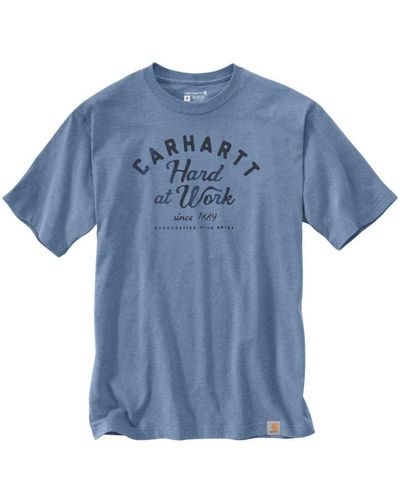 Carhartt Heavyweight Short Sleeve Graphic T Shirt - Blue