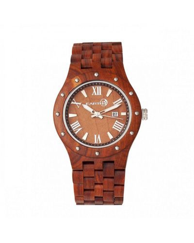 Earth Wood Inyo Bracelet Watch W/Date - Brown