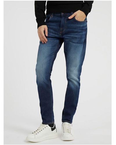 Guess Chris Super Skinny Fit Denim Jeans Cotton - Blue