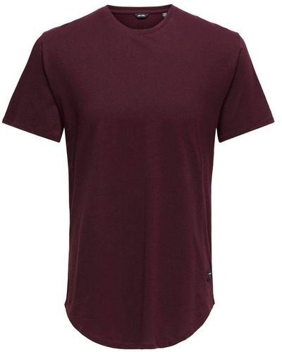 Only & Sons T-shirt - Paars