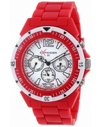 Sector : Expander 90 White Watch.. - Red