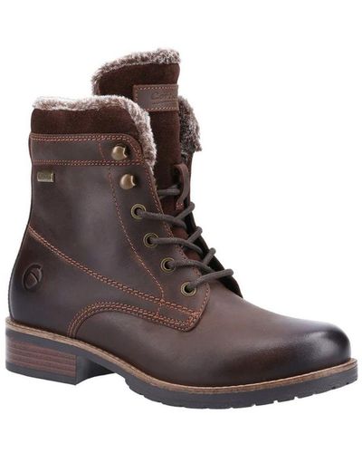 Cotswold Daylesford Leather Ankle Boots - Brown