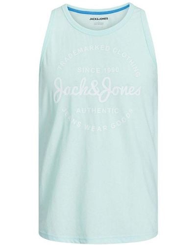 Jack & Jones Sleeveless Vest Logo - Blue