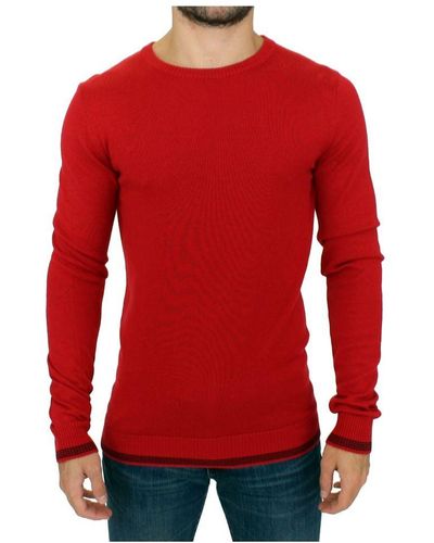 CoSTUME NATIONAL Rode Crewneck Wollen Trui - Rood