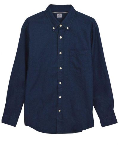 Uniqlo Chambray Denim Cotton Shirt - Blue