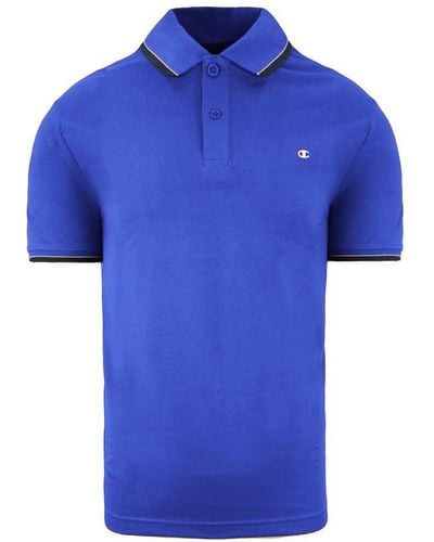 Champion Easy Fit Blue Polo Shirt Cotton