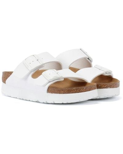 Birkenstock Arizona Flex Platform Narrow Sandals - White