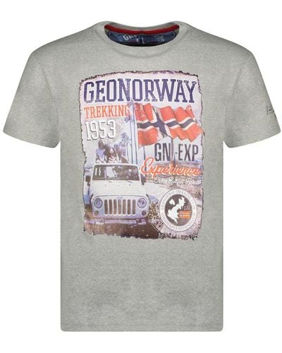GEOGRAPHICAL NORWAY Jalibu Short Sleeve T-Shirt - Grey