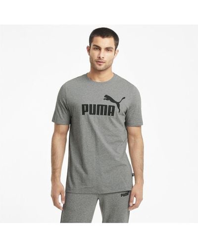 PUMA Essentials Logo Tee Top Cotton - Grey