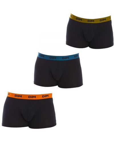 DIM Pack-2 Boxers Mix And Colours Of Breathable Fabric D005D - Black