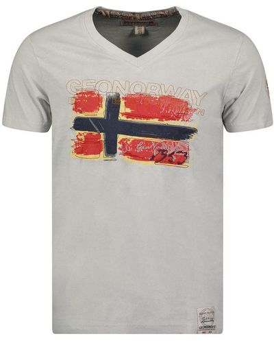 GEOGRAPHICAL NORWAY Short Sleeve T-Shirt Sw1561Hgn - Grey