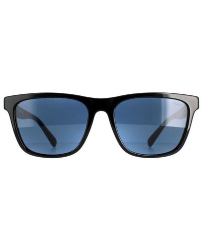 Polo Ralph Lauren Rectangle Shiny Dark Sunglasses - Blue