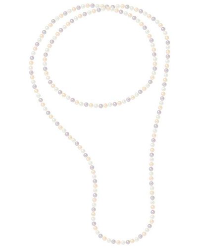 Blue Pearls Pearls 120 Cm Freshwater Cultured Long Necklace - White