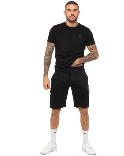 Enzo | T-shirt Trainingspak Met Shorts Set - Zwart