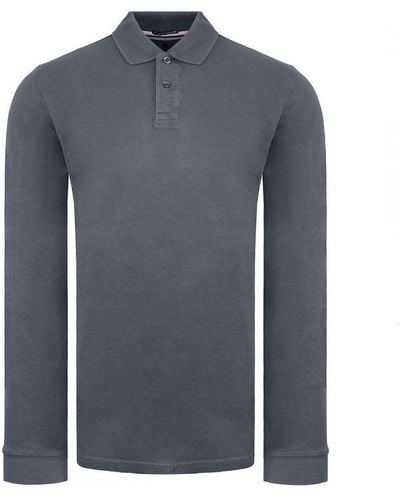 Weekend Offender Austin Anthracite Polo Shirt Cotton - Blue