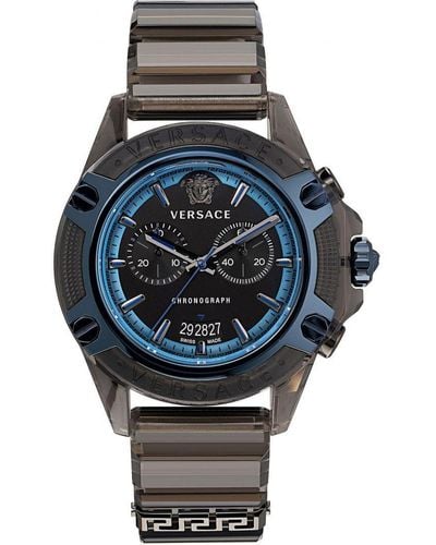 Versace Icon Active 's Black Watch Vez700622 Silicone - Grey