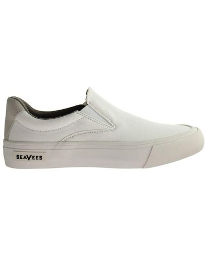 Seavees Hawthrone Slip On Standard Bleach Poplin Twill Off Shoes - White