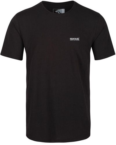 Regatta Tait Lichtgewicht Actief T-shirt (zwart)