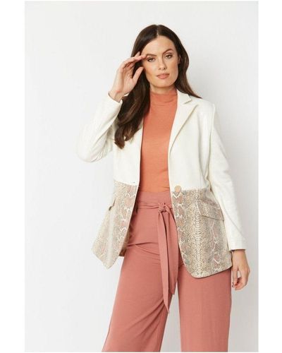 Jayley Faux Suede Jacket - White