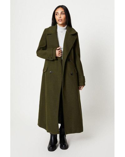 Wallis Petite Oversized Coat - Green