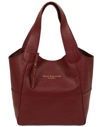 Pure Luxuries 'Freer' Leather Tote Bag - Red