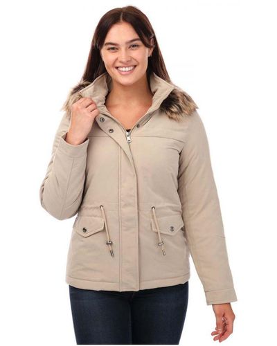 ONLY Womenss New Starline Parka Jacket - Natural