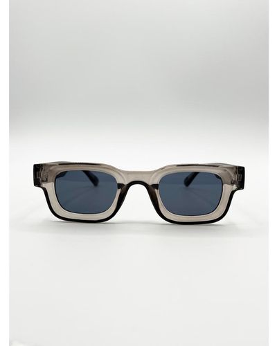 SVNX Chunky Square Frame Sunglasses - Blue