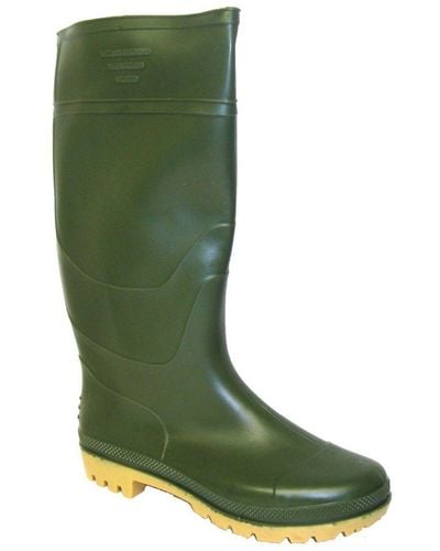 Wynsors New /gents Green Full Length Rubber Waterproof Wellington Boots.