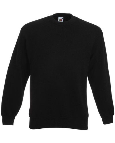 Fruit Of The Loom Premium 70/30 Set-in Sweater (zwart)
