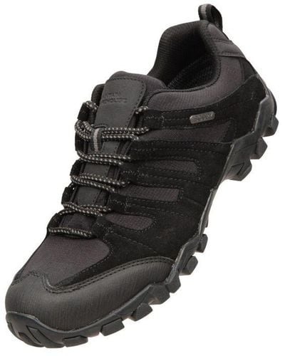 Mountain Warehouse Ladies Belfour Suede Waterproof Walking Shoes () - Black