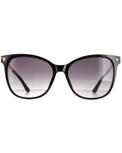 Guess Cat Eye Shiny/Smoke Gradient Gu7684 Sunglasses - Brown