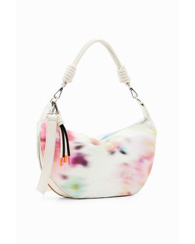 Desigual Printed Handbag With Zip Closure - Pink