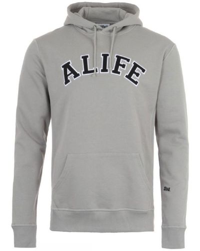 Alife Collegiate Grey Hoodie Cotton