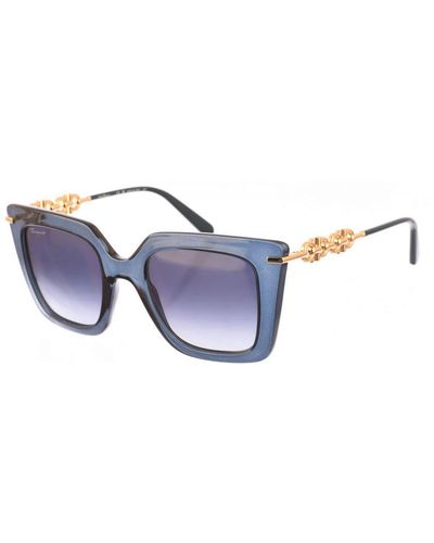 Ferragamo Square Shaped Acetate Sunglasses Sf1041S - Blue