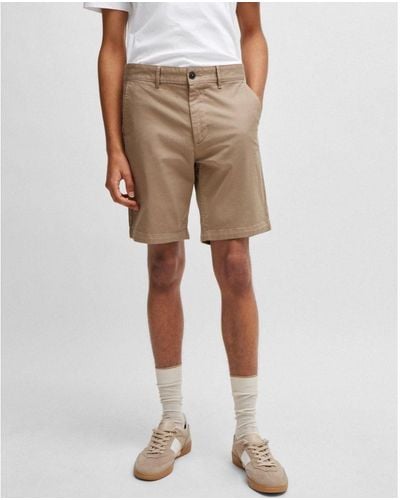 BOSS Boss Slim Fit Chino Shorts - Natural