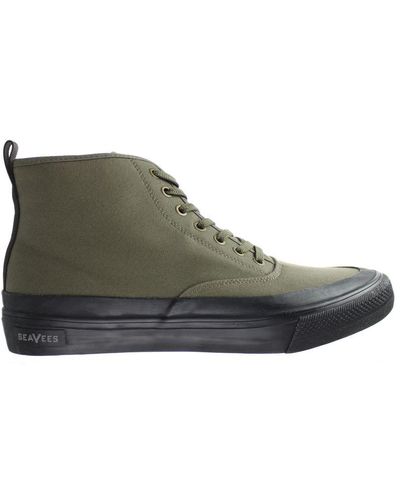 Seavees Mariners Green Ventile Canvas Boot Boots