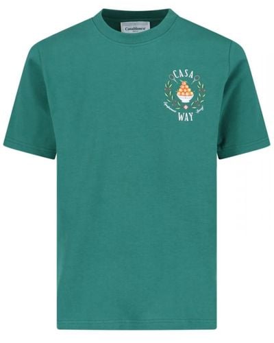 Casablancabrand Casa Way Bowl Of Oranges Printed T-Shirt - Green