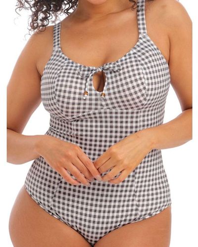 Elomi Checkmate Moulded Swimsuit Marl Polyamide - Grey
